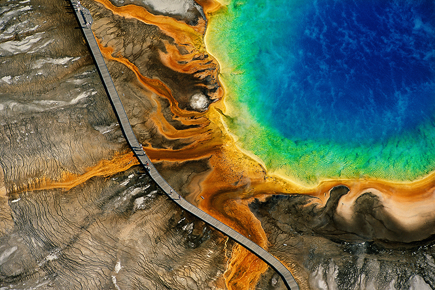 réduit Source chaude du Grand Prismatic parc national de Yellowstone Wyoming États Unis Yann Arthus Bertrand