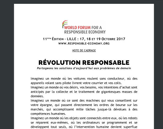 RÉVOLUTION RESPONSABLE